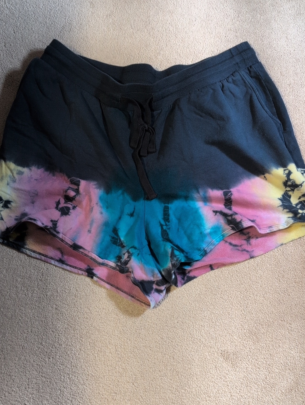 Torrid Lovesick Black Tie-Dye Waistband Lounge Shorts